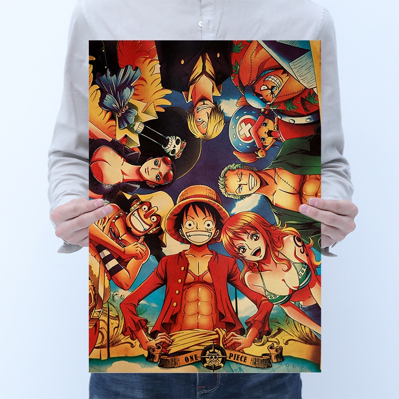 Poster One Piece Dán Tường cỡ lớn - Tranh Nhân vật hoạt hình One Piece dùng trang trí nội thất | Z Decor