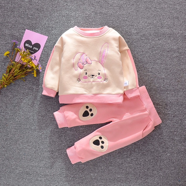 Bộ Thu Đông Cho Bé 7-18kg Chất Len Tăm Dài Tay Dày Dặn Siêu Ấm
