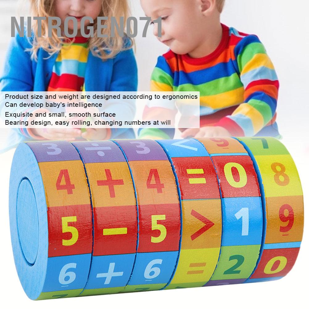 Nitrogen071 Số Câu đố Đồ chơi Giáo dục Toán học Kỹ thuật số Đếm Hình trụ Trẻ em Học tập