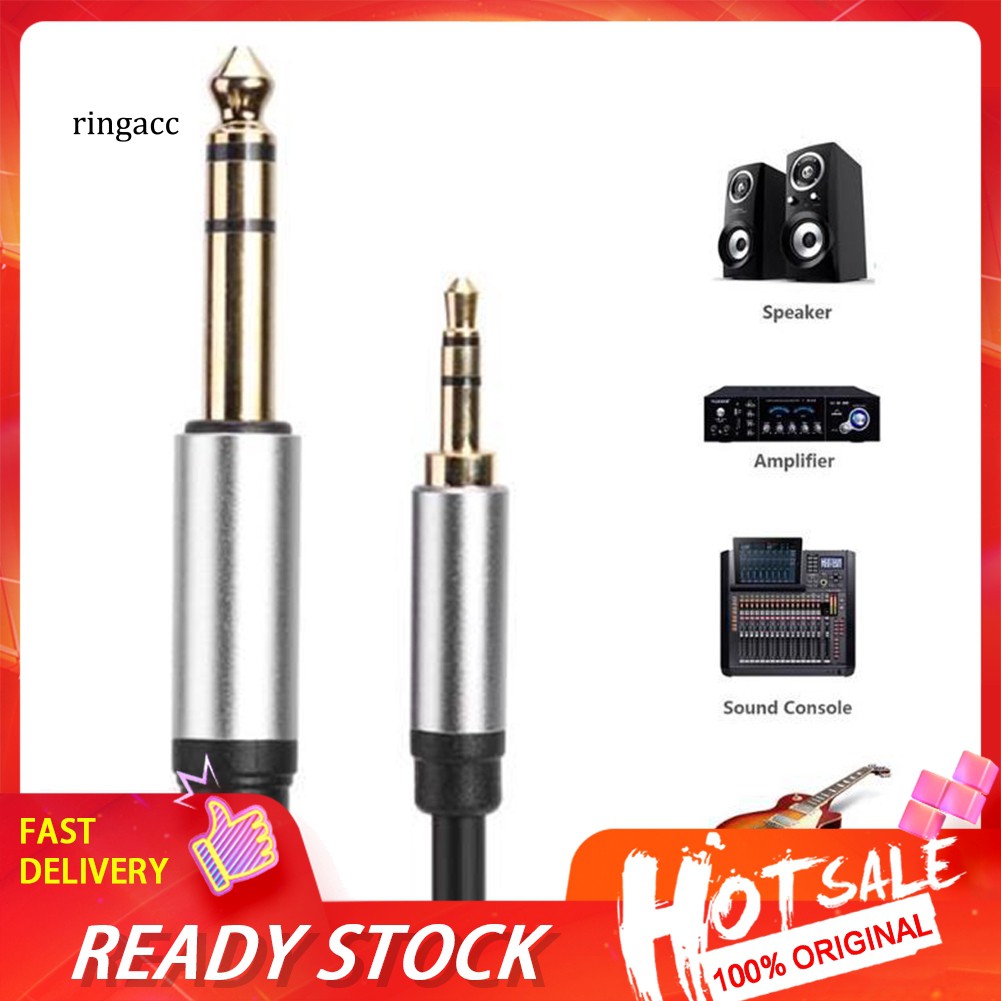 Dây Cáp Âm Thanh Chuyển Đổi Đầu Cắm 3.5Mm Sang Đầu Cắm 6.35mm Cho Loa Khuếch Đại Âm Thanh
