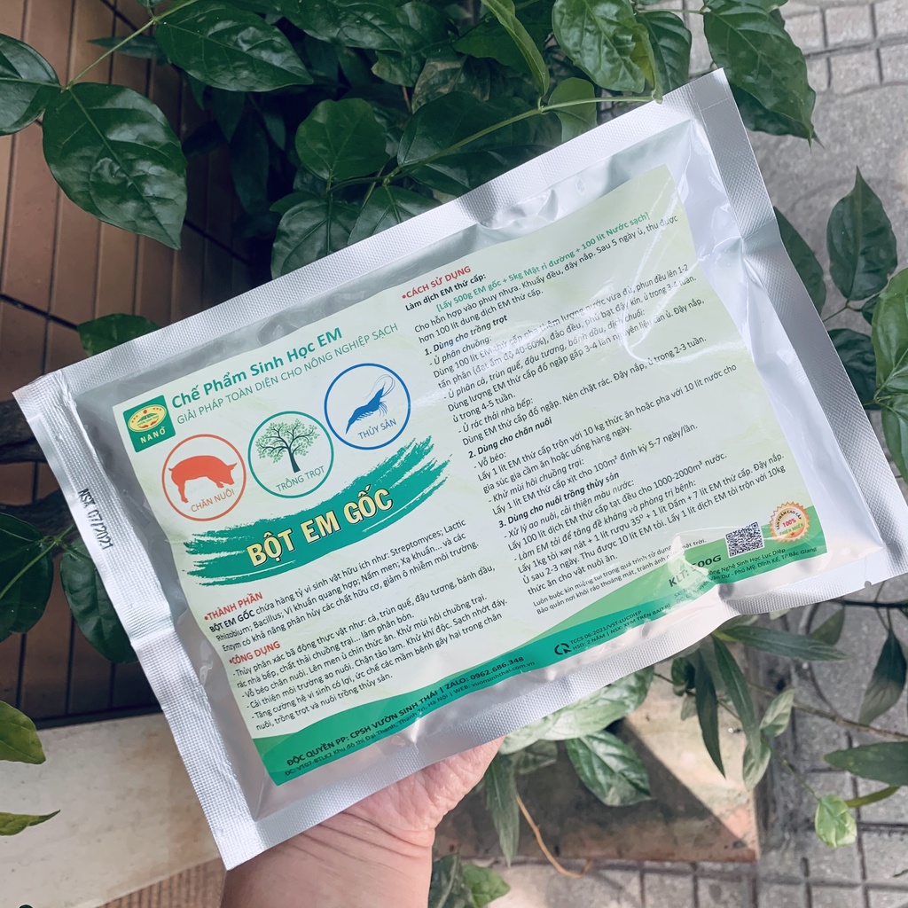 Chế phẩm men vi sinh EM gốc dạng bột 500g - Chứa hàng tỷ vi sinh có lợi - Dùng ...