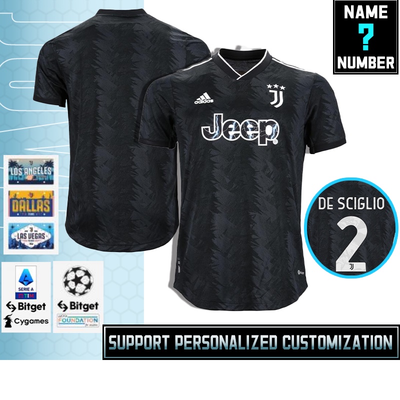 Áo Thun Số 22-23 Câu Lạc Bộ Juventus Sân Khách Màu Đen