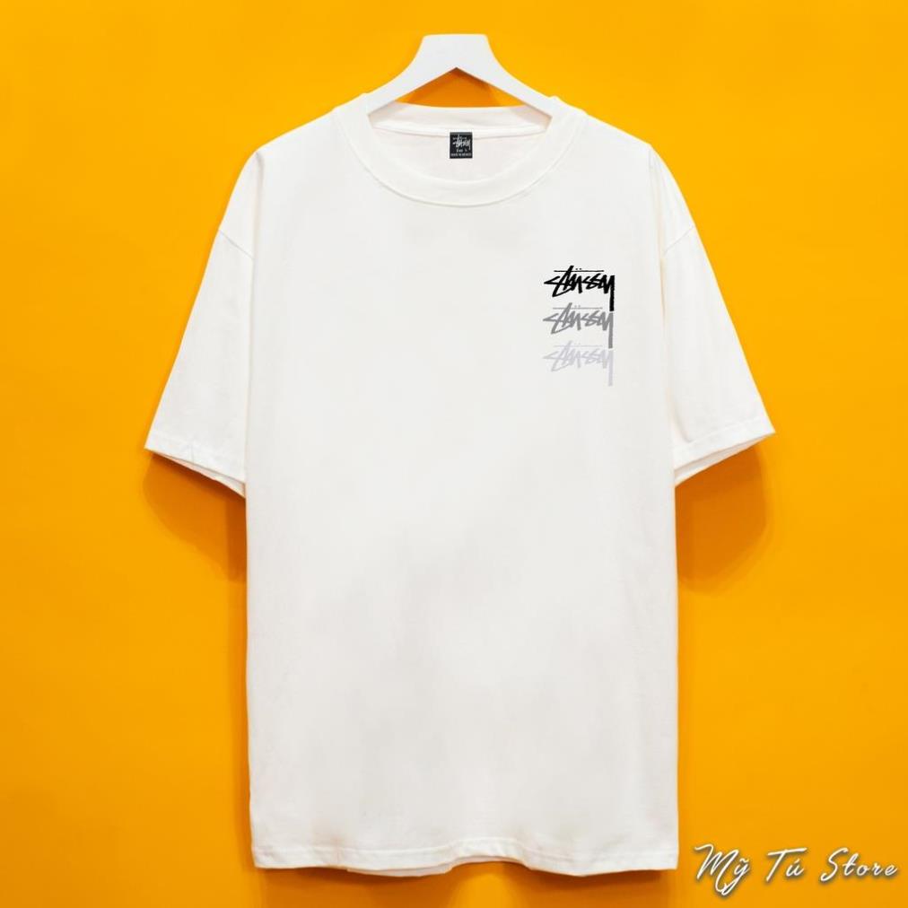 Áo thun tay lỡ 3 STUSSY  Mỹ Tú Store  , Áo thun unisex nam nữ form rộng oversize chất liệu Cotton