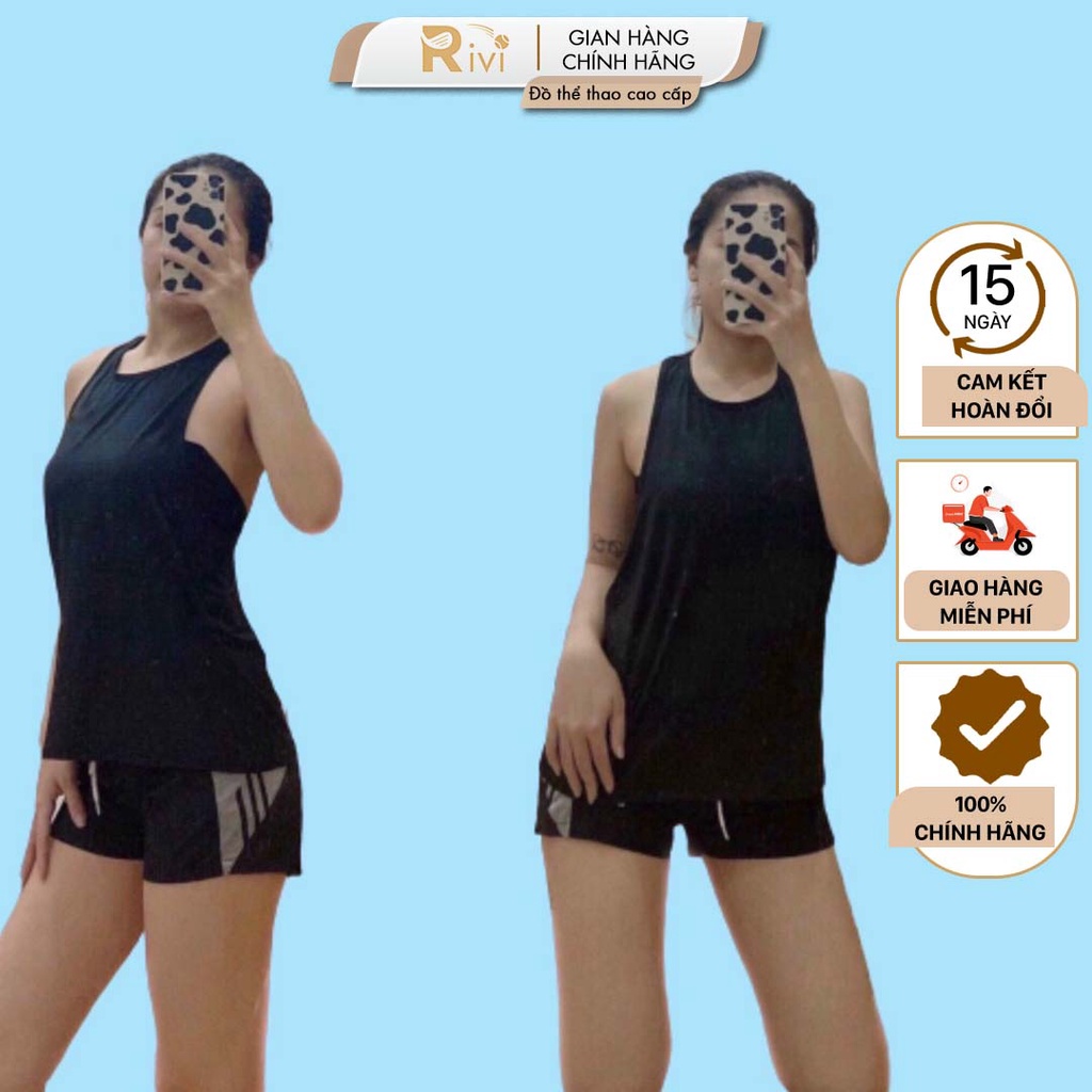 Áo tanktop ba lỗ nữ form rộng chất liệu vải lưới mè tập gym yoga chạy bộ nhiều màu - 678007