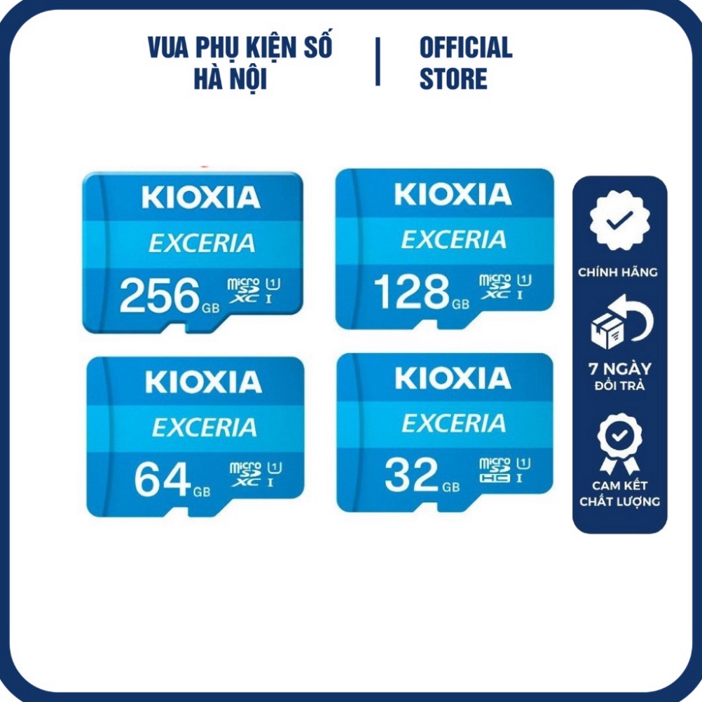 Thẻ Nhớ Toshiba/Kioxia Micro SD 64GB 32GB 16GB 100Mb/S Dùng Cho Điện Thoại Máy Ảnh -Tốc Độ Cao-Bảo Hành 3 Năm 1 Đổi 1