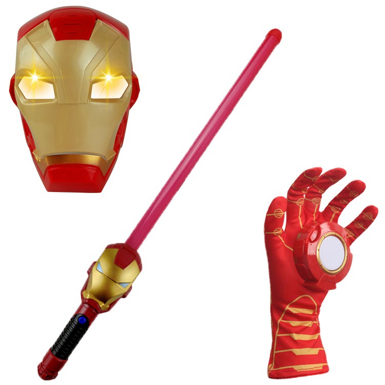 Găng tay chưởng của đội người sắt và bộ quần áo ironman Siêu Anh Hùng Avengers Marvel Cho bé spiderman