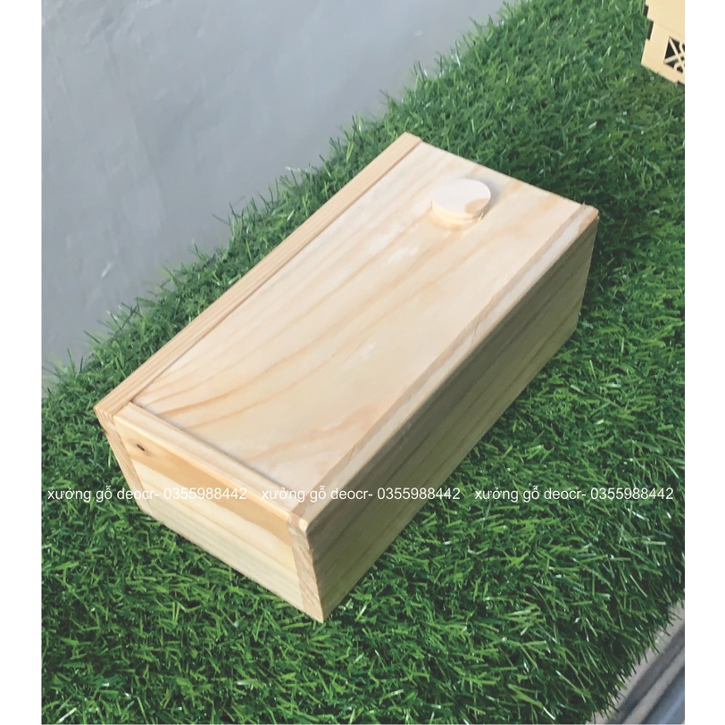 Hộp Gỗ Chữ Nhật Nắp Trượt, Hộp Gỗ Quà Tặng Đựng Đồ Đa Năng- Woody Box