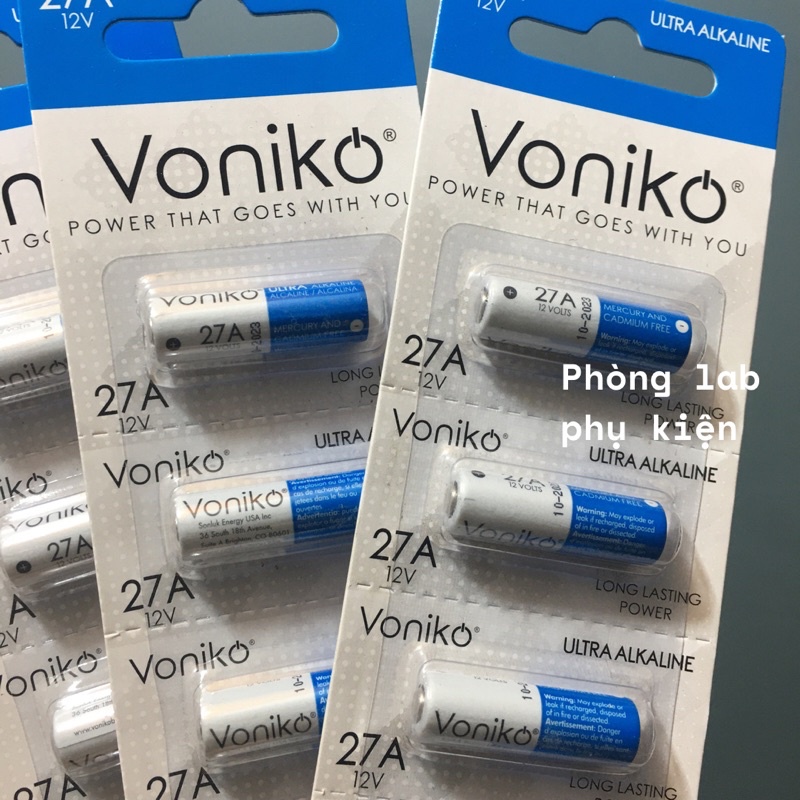 Pin 27A 12V VONIKO Ultra Alkaline 27A cao cấp