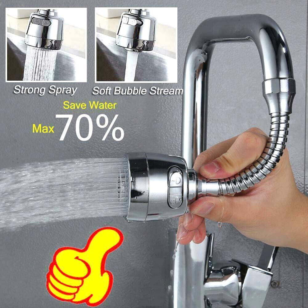 PISTA Đầu Lọc Nối Dài Vòi Nước Bồn Rửa Chén Bằng Nhựa ABS Tiết Kiệm Nước Có