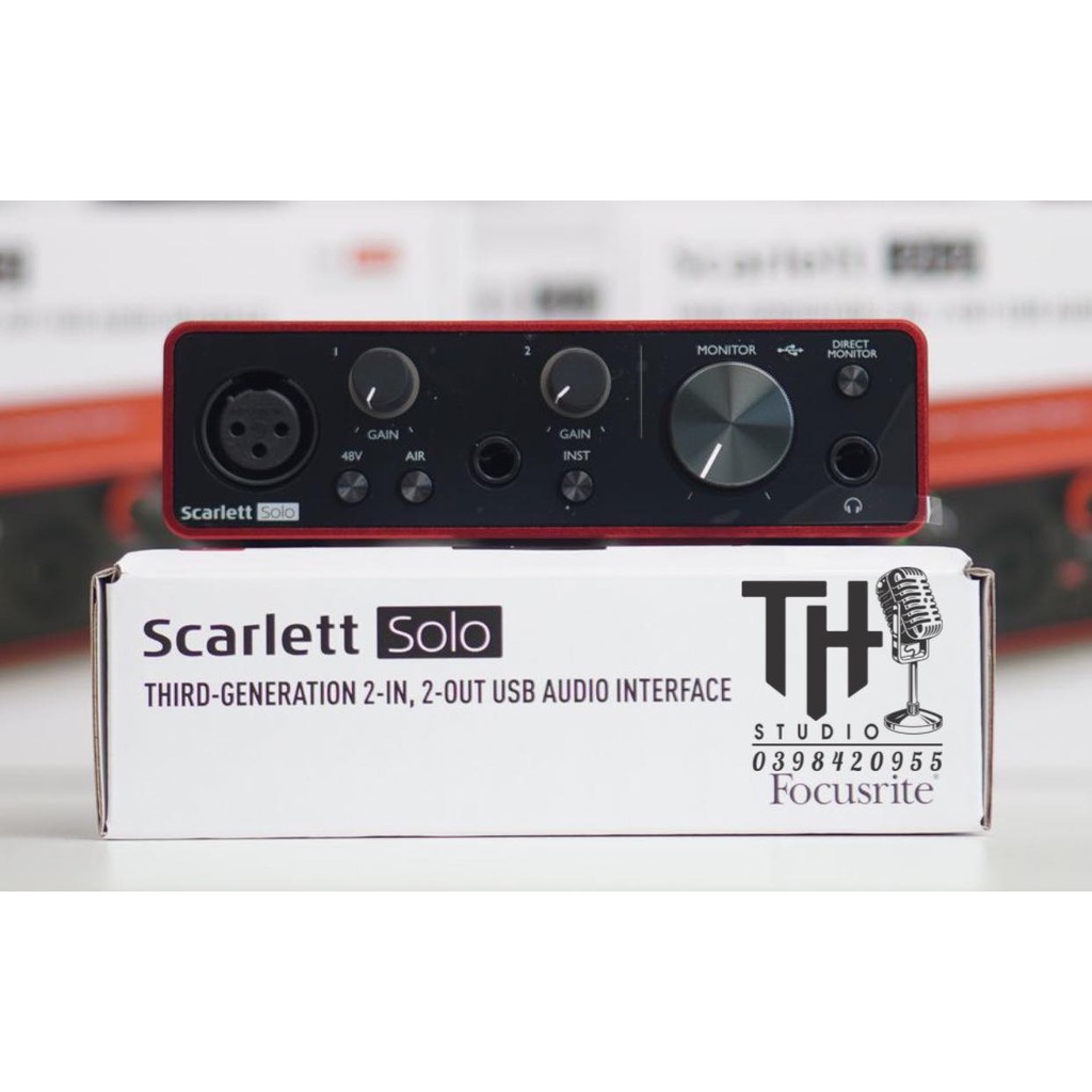 Sound Card Âm Thanh - Focusrite Scarlett Solo Gen 3