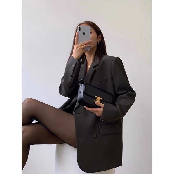 Áo Blazer Xám Hàng Thiết Kế Thương Hiệu Quynh Design AV016