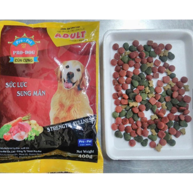 &lt; 400g &gt; Thức ăn cho Chó - Hạt Pro-Dog Adult .