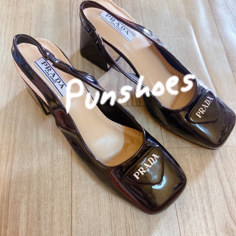 Giày cao gót mũi tròn kiểu dáng tiểu thư 7f gót vuông Pun Shoes.HÀNG CAO CẤP