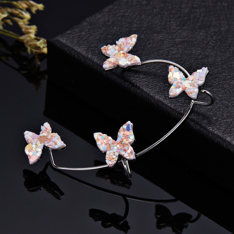 Bông Tai Dạng Kẹp Hình Bướm Không Cần Xỏ Lỗ Tai Dễ Phối Đồ