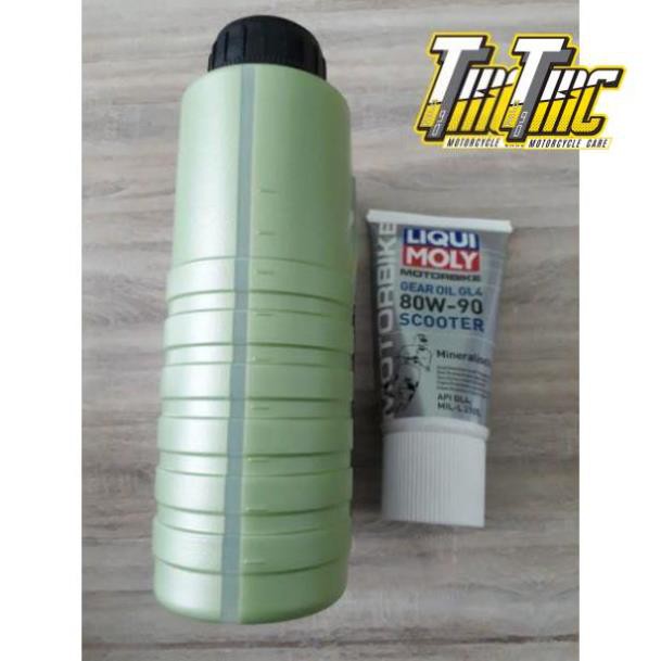 Combo nhớt máy Liqui Moly Gen 5W30 1L và Nhớt lap Liqui Moly Gear 80W90 150ml