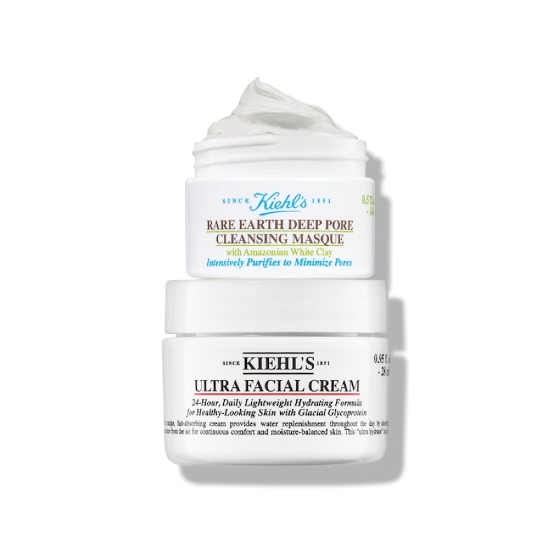 Mặt nạ đất sét, kem dưỡng ẩm Kielh’s  Rare Earth Deep Pore Cleansing Masque + Ultra Facial Cream