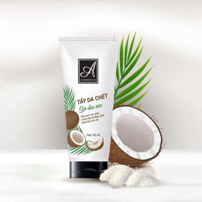 tẩy da chết sợi dừa non A Cosmetics cho da mặt 50ml ( ko hộp )