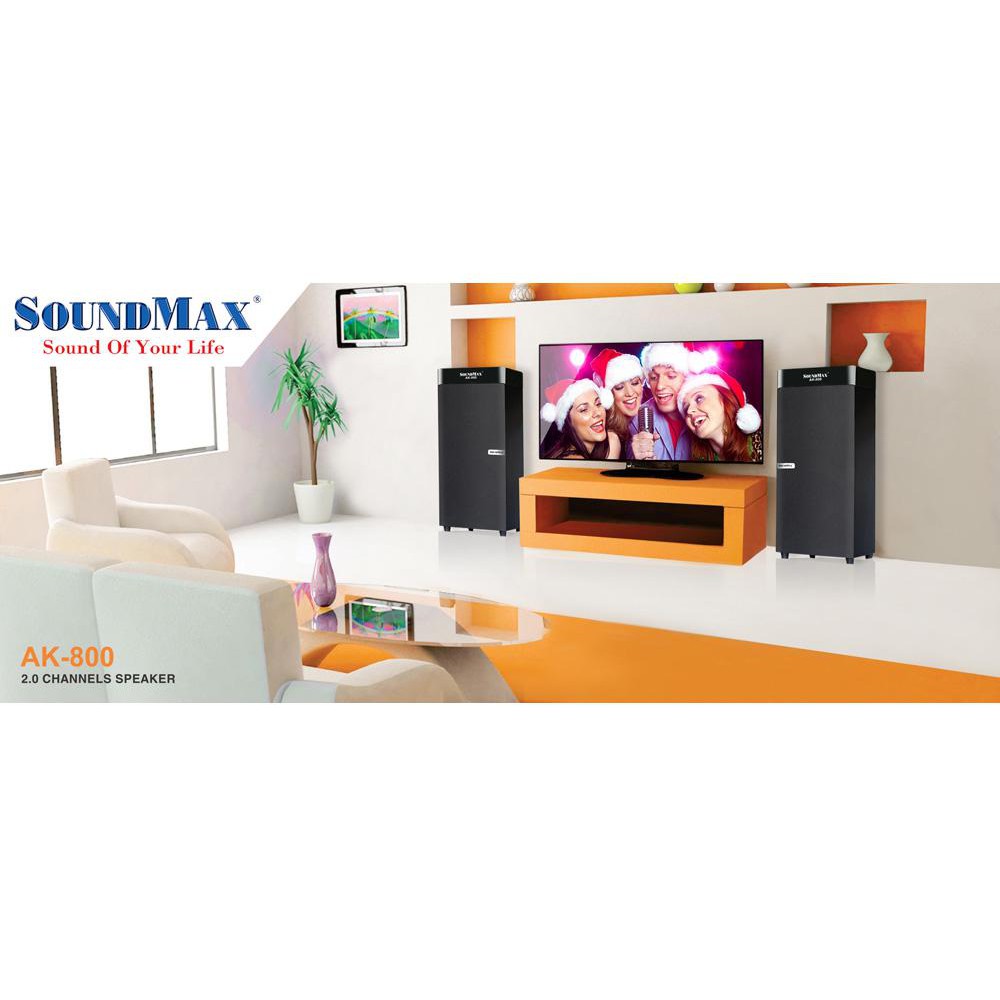 Loa cao cấp Soundmax AK800 - 2.0/ USB, SD Card, Bluetooth (Hãng phân phối chính thức)