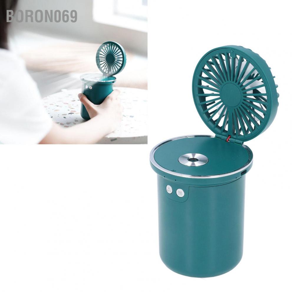 Quạt tạo ẩm 5V 5W 2 trong 1 Máy để bàn Sạc USB 35ML Đầu ra sương mù 280ml đa chức năng cho văn phòng màu xanh lá Boron069