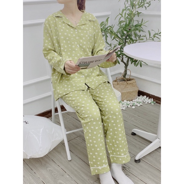 Bộ Pijama Thú Cưng ⚡️ [XẢ KHO SIÊU RẺ] ⚡️ Bộ Ngủ Xinh Quần Áo Dài Chất Đũi Xốp Mềm Tông màu Quá đẹp Họa tiết Xinh