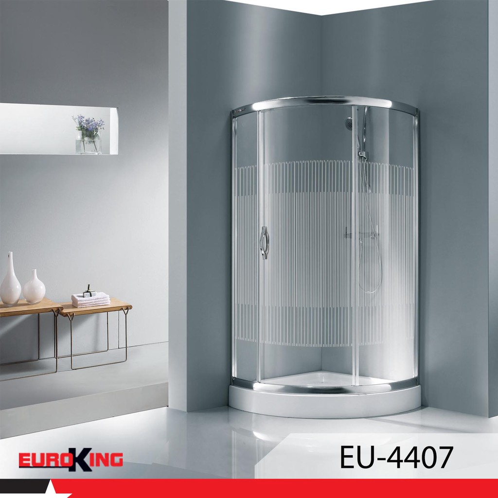 KHAY TẮM ĐỨNG VÁCH KÍNH EUROKING EU-4407, NHẬP KHẨU