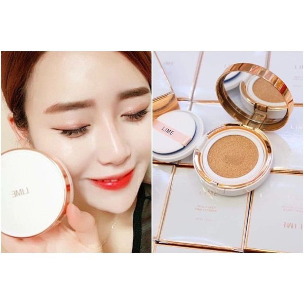 Phấn nước kiềm dầu, che phủ tốt Lime Real Cover Pink Cushion SPF50+ PA+++