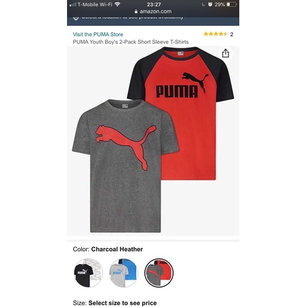 SET 02 Áo thun trẻ em Puma