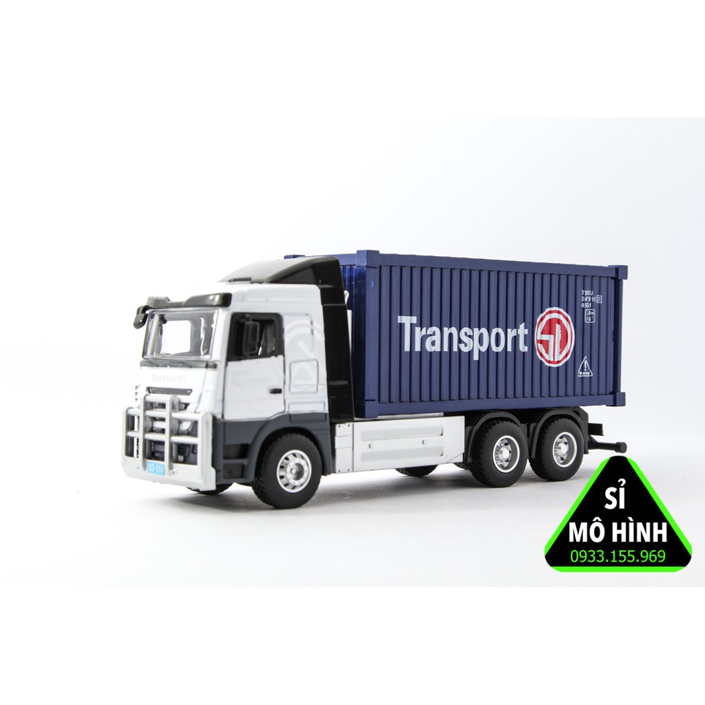 [ Sỉ Mô Hình ] Mô hình xe đầu kéo container thùng xanh