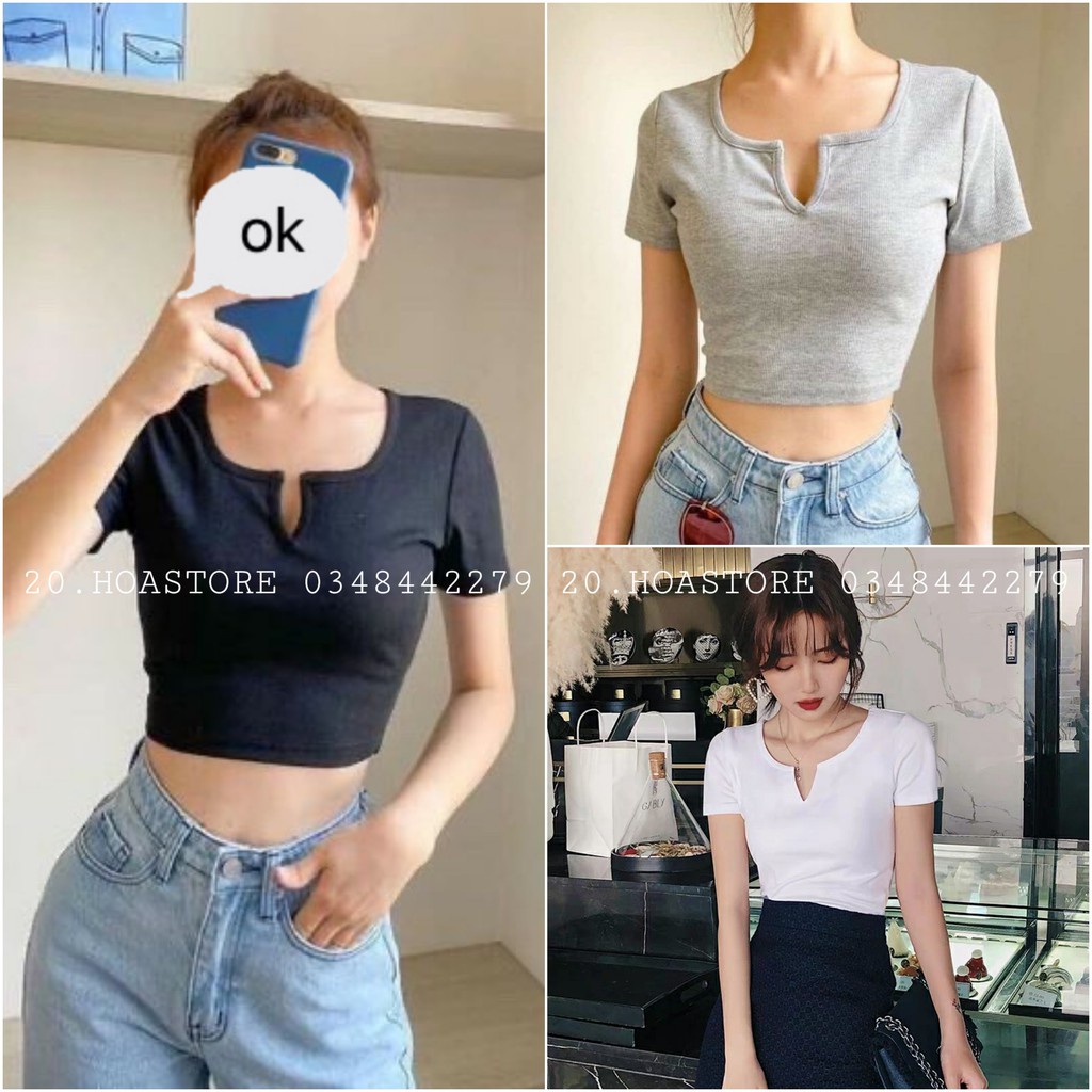 ÁO CROPTOP BODY CỔ XẺ 3 MÀU CHẤT LEN TĂM HOT HIT