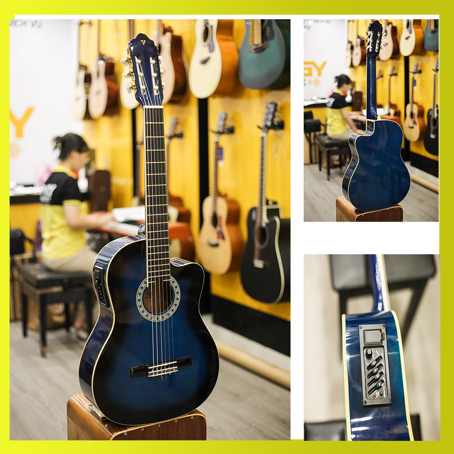 Đàn Guitar Classic Valencia CG160 Tích Hợp Sẵn EQ7545R Biểu Diễn -Tặng Kèm Đầy Đủ Phụ Kiện Bao Đàn, Capo, Pick