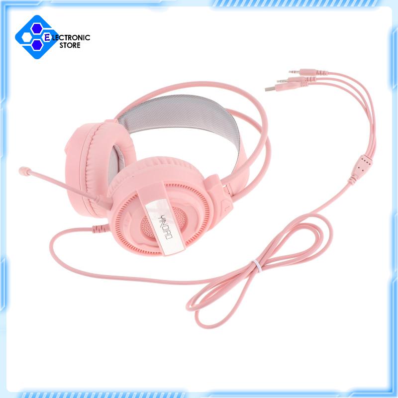 Tai Nghe Trùm Đầu Chơi Game Jack 3.5mm Màu Hồng