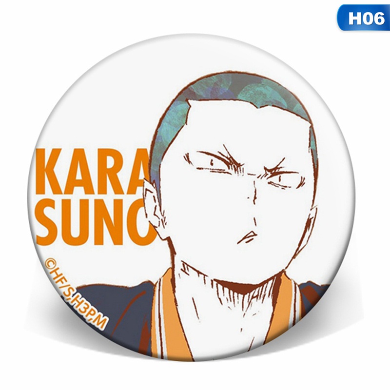 1 huy hiệu tròn họa tiết hoạt hình Haikyuu