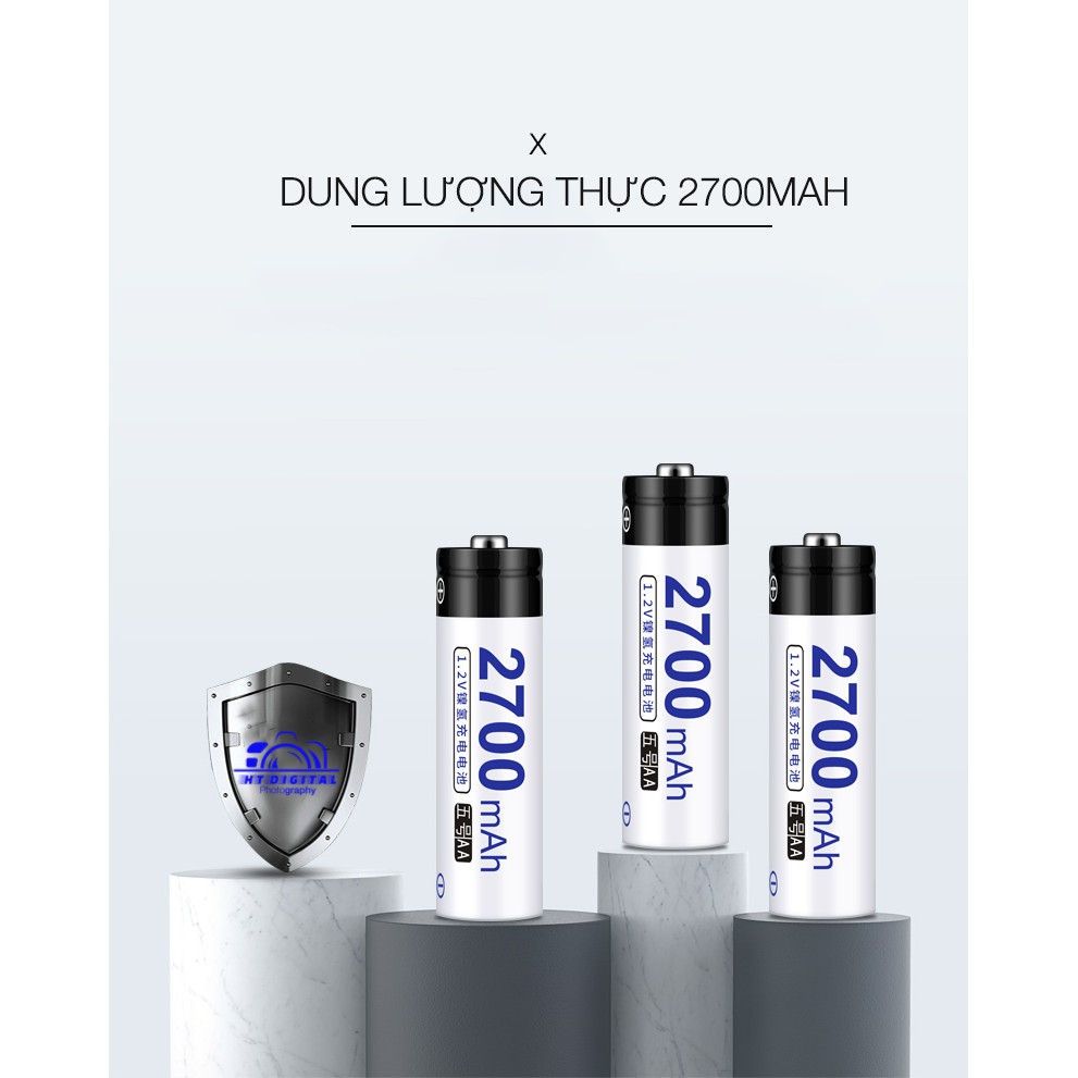 Pin Sạc AA 2700mAh Doublepow Dung Lượng Thực Chất Lượng Cao