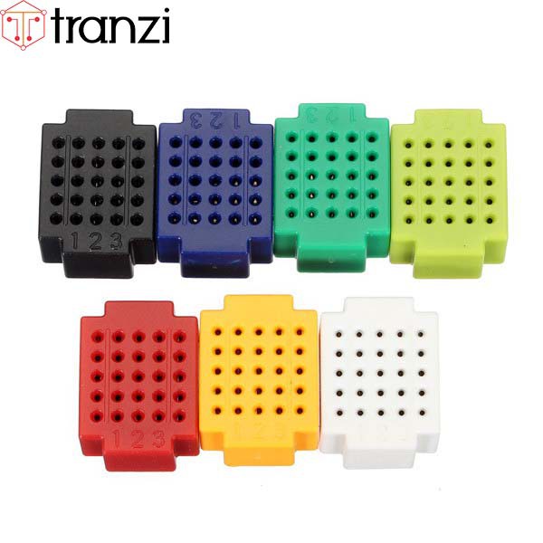 Breadboard 25 Tie-point ZY-25 20x15x12mm - bộ 7 cái màu khác nhau