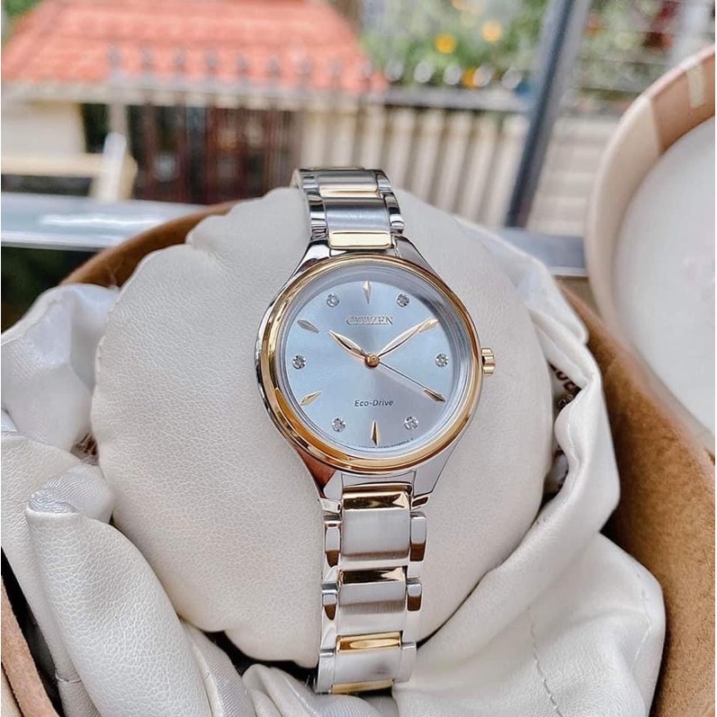 Đồng Hồ Auth Nữ Citizen Eco Drive Size 29mm, Chống Nước 30m