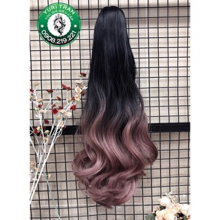 [ẢNH THẬT] Tóc giả Yuritran (Tóc ngoặm ombre hồng tím khói)