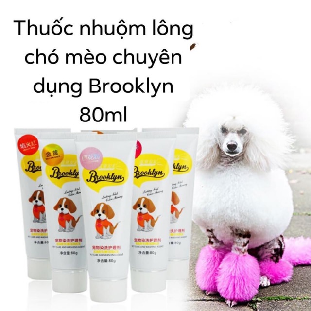 Thuốc nhuộm lông chó mèo Brooklyn 80ml tự nhuộm tại nhà