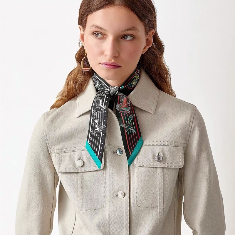 Khăn dài quấn túi xách in hoa văn đẹp cao cấp - Maben