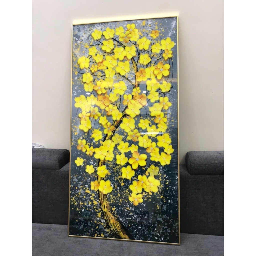 Thanh lý tranh 1 bức 40x80CM tranh phủ gương cao cấp