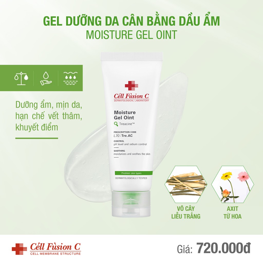 Gel Dưỡng Kiểm Soát Nhờn Mụn Cell Fusion C Moisture Gel Oint (100ml)