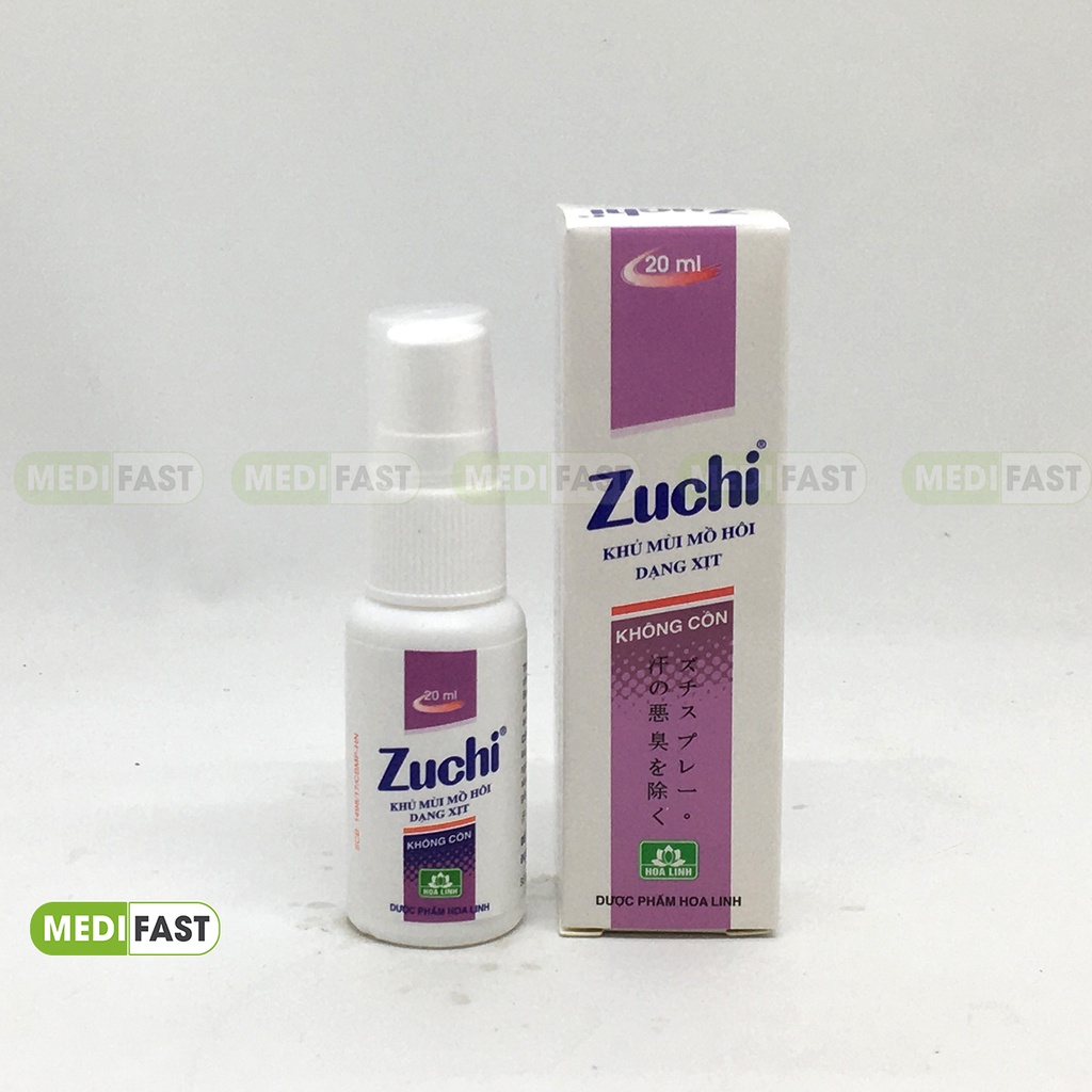 Zuchi khử mùi hôi nách - chai 20ml - từ thảo dược - xịt khử mùi cơ thể