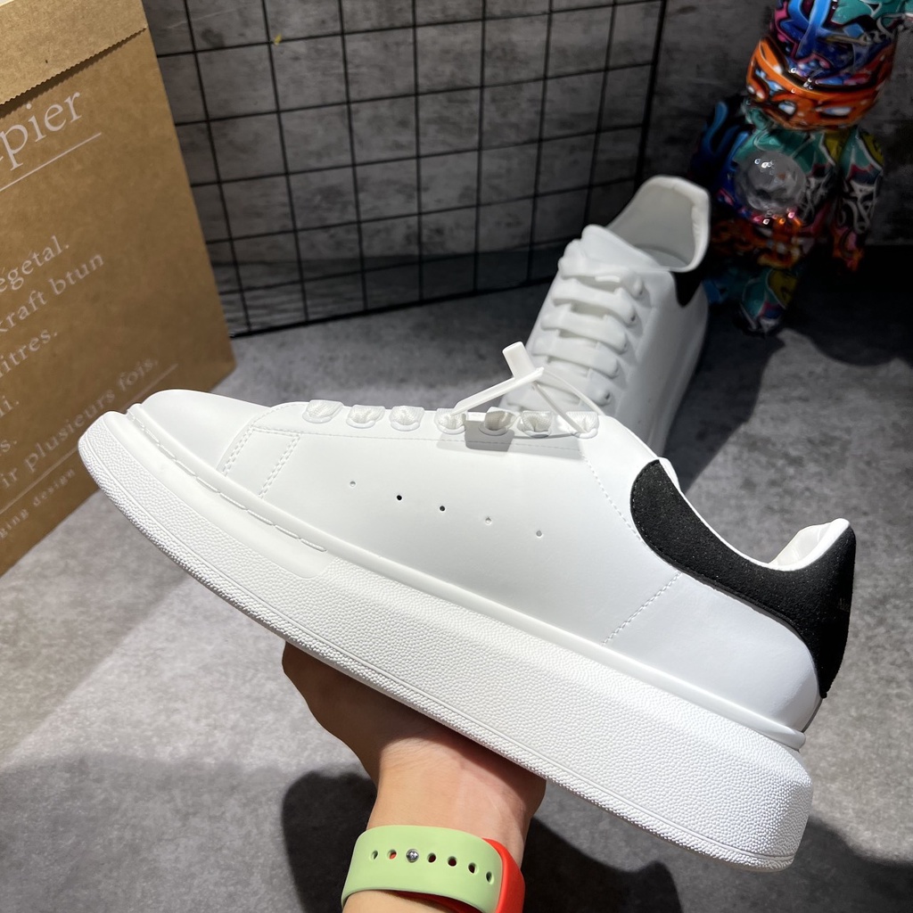 Giày alexander mcqueen nam, nữ gót đen bản chuẩn 11.