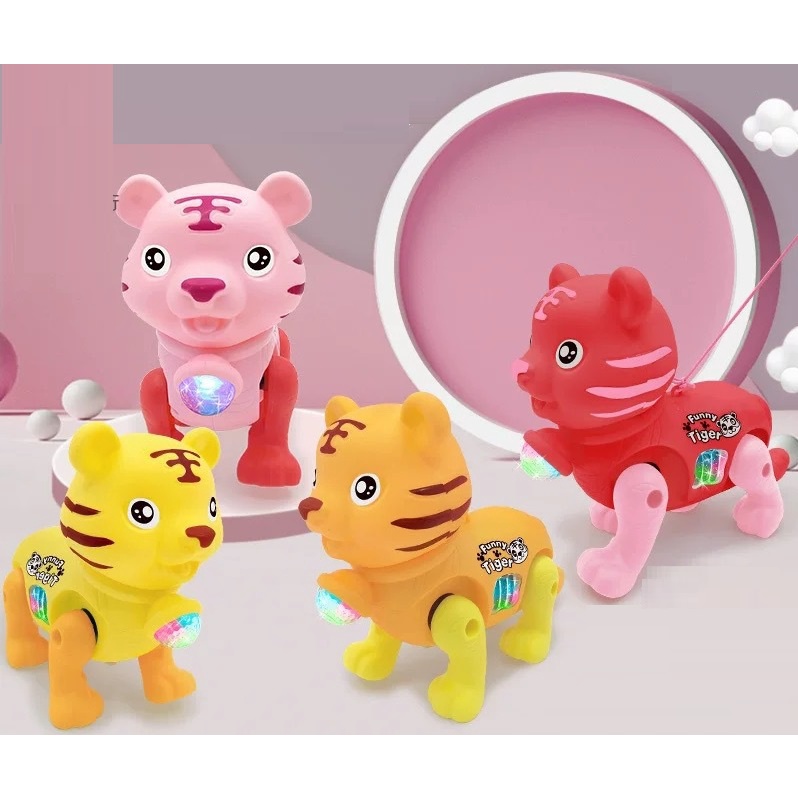 Con hổ đồ chơi, Hổ con biết đi có phát nhạc, Đồ chơi con  phát nhạc có đèn vui nhộn dành cho trẻ em
