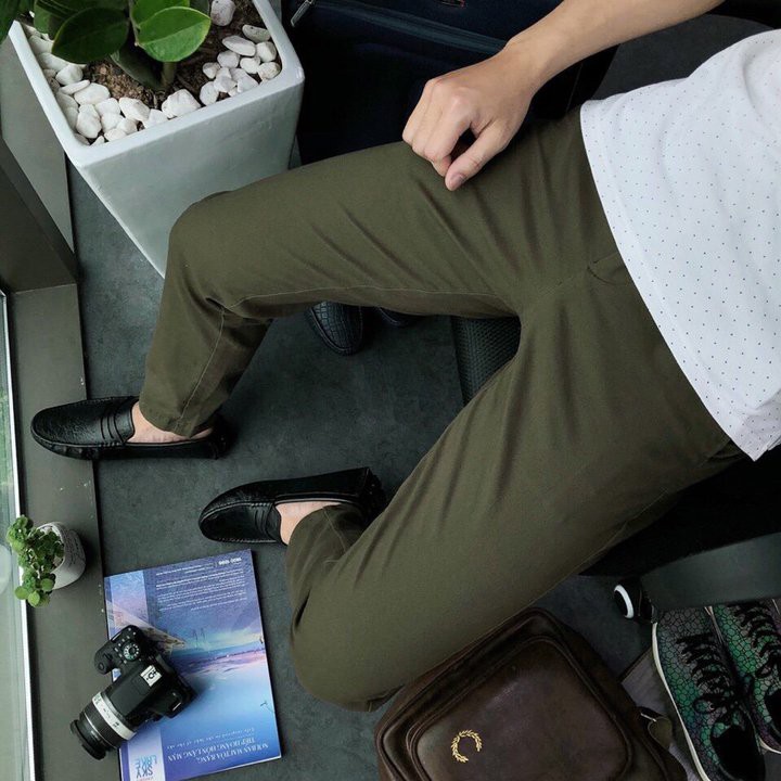 Quần dài nam chất vải kaki , ông côn Hàn Quốc