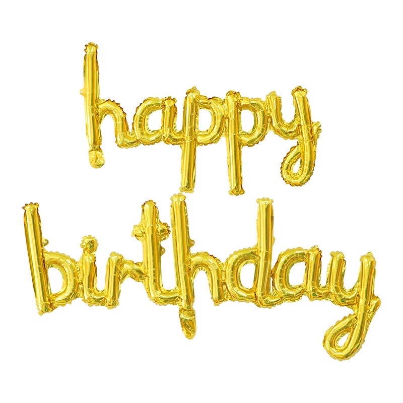 Bộ Chữ Liền Bong Bóng HAPPY BIRTHDAY 40cm Trang Trí Sinh Nhật - Yori Party