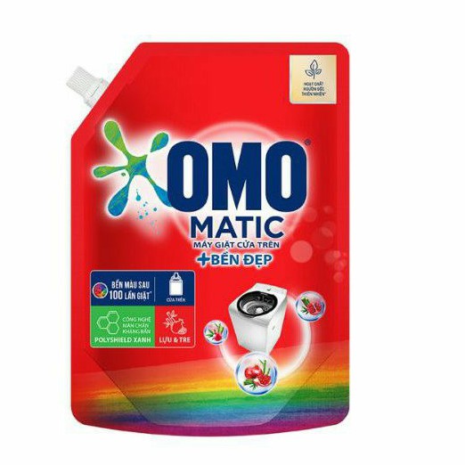 Nước giặt Omo matic cho máy giặt cửa trên - Đỏ 3.7kg