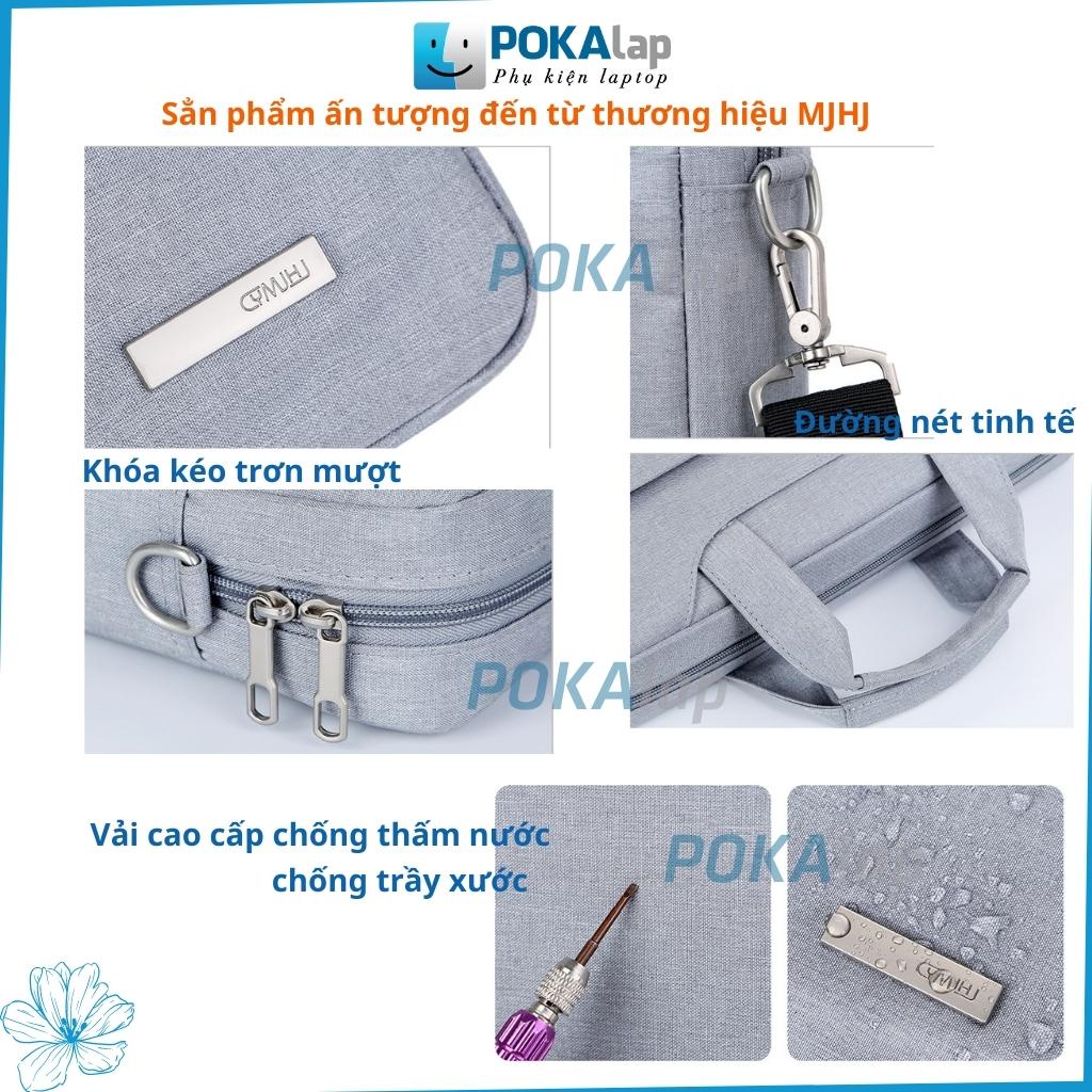 Túi chống sốc laptop, macbook POKA12 chất liệu vải oxford cao cấp chống thấm nước 13 inch 14 inch 15,6 inch - POKALAP