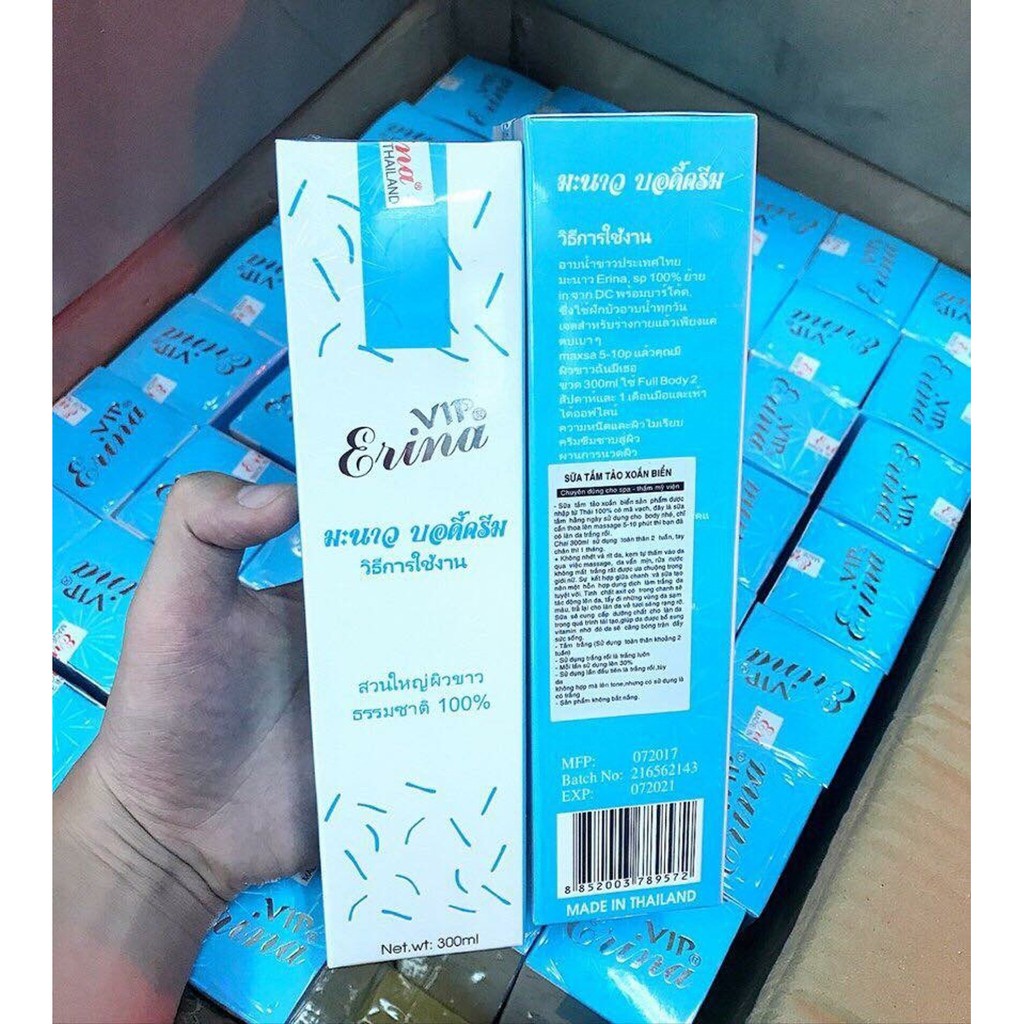 Sữa Tắm Trắng Da Tảo Xoắn ERINA Thái Lan