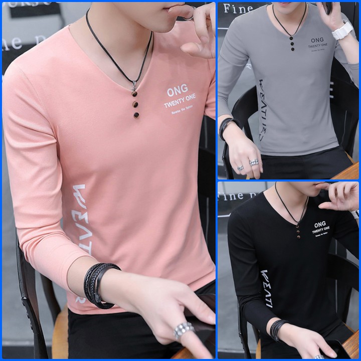 Áo thun nam tay dài TN72 ONG vải sợi tre tổng hợp