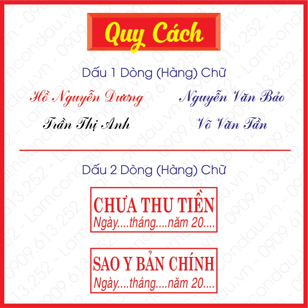 Dấu Tên - chức danh - đã thu tiền khắc dấu theo yêu cầu Shiny S842